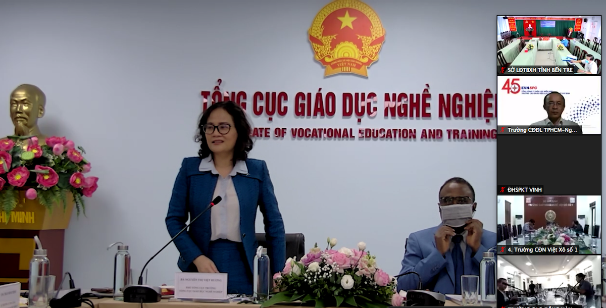 Bà Nguyễn Thị Việt Hương, Phó Tổng Cục trưởng Tổng cục Giáo dục nghề nghiệp.