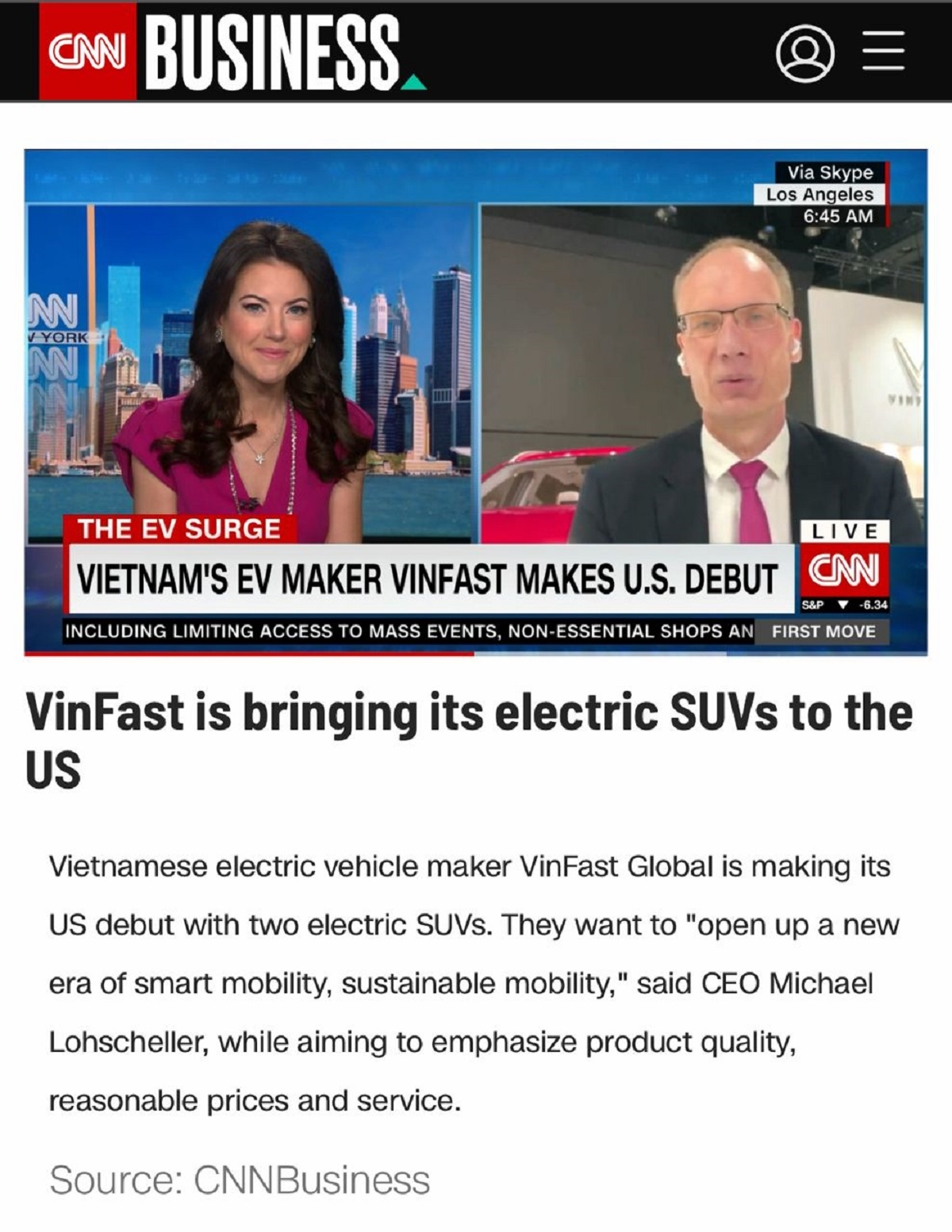 CNN nhận định, hãng xe Việt đang theo bước chân của các hãng xe khổng lồ của châu Á đã có mặt ở đây.