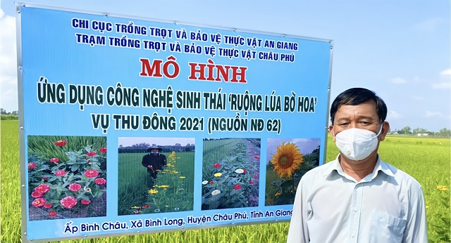 Mô hình áp dụng công nghệ sinh thái kết hợp biện pháp “3 giảm, 3 tăng”, “1 phải, 5 giảm” tại huyện Châu Phú.