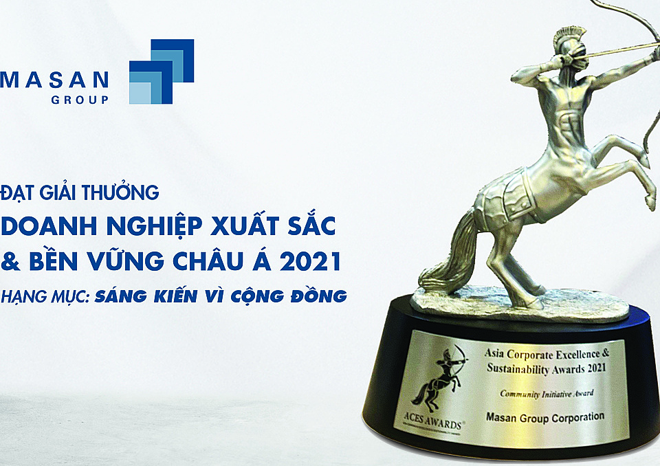 Masan đạt giải thưởng doanh nghiêpk xuất sắc và bền vững Châu Á 2021.
