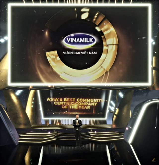 Vinamilk được vinh danh tại sự kiện vinh danh của Giải thưởng ACES năm 2021 là Doanh nghiệp hướng về cộng đồng nhất của Châu Á.