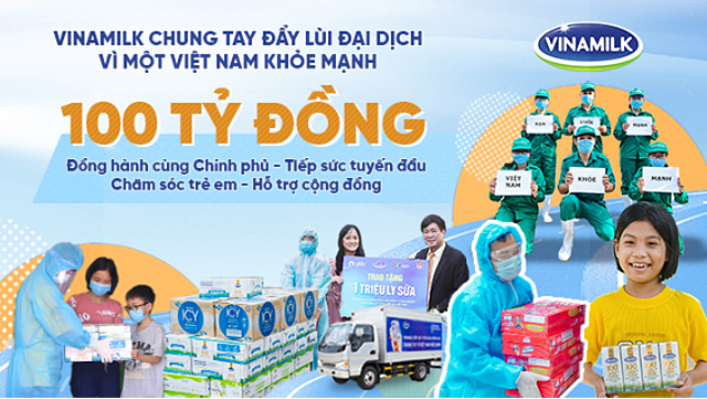 Vinamilk tích cực trong các hoạt động đồng hành chống dịch và hỗ trợ cộng đồng, trong đó đặc biệt hướng đến trẻ em.