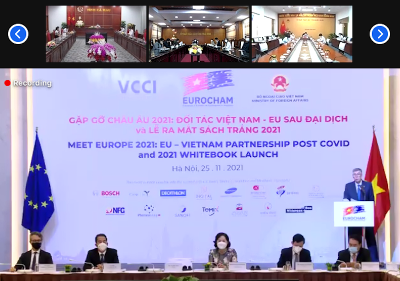 Hội nghị Gặp gỡ châu Âu 2021: Quan hệ Việt Nam - EU sau đại dịch và Lễ ra mắt Sách Trắng 2021.