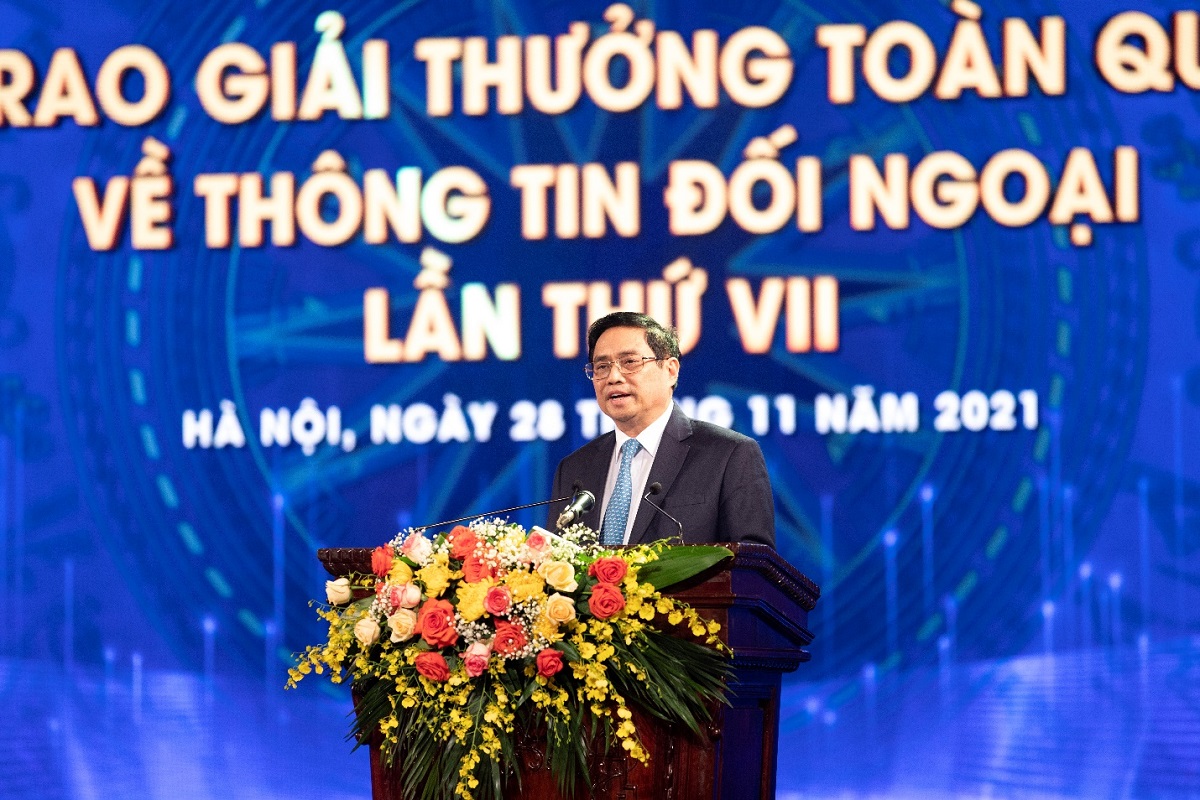 Thủ tướng Chính Phủ Phạm Minh Chính phát biểu tại buổi lễ Trao giải.