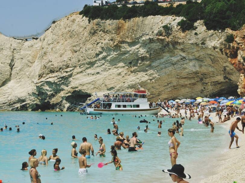 Một bãi tắm ở Hy Lạp.