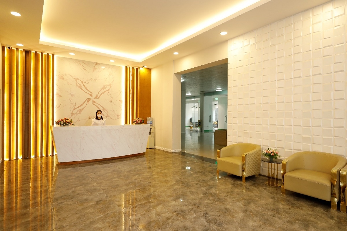 Hình ảnh sảnh toà nhà tái định cư.