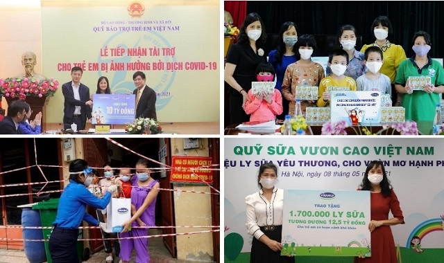 Các hoạt động hướng đến cộng đồng, đặc biệt là trẻ em được Vinamilk đẩy mạnh trong giai đoạn dịch Covid-19 bùng phát.