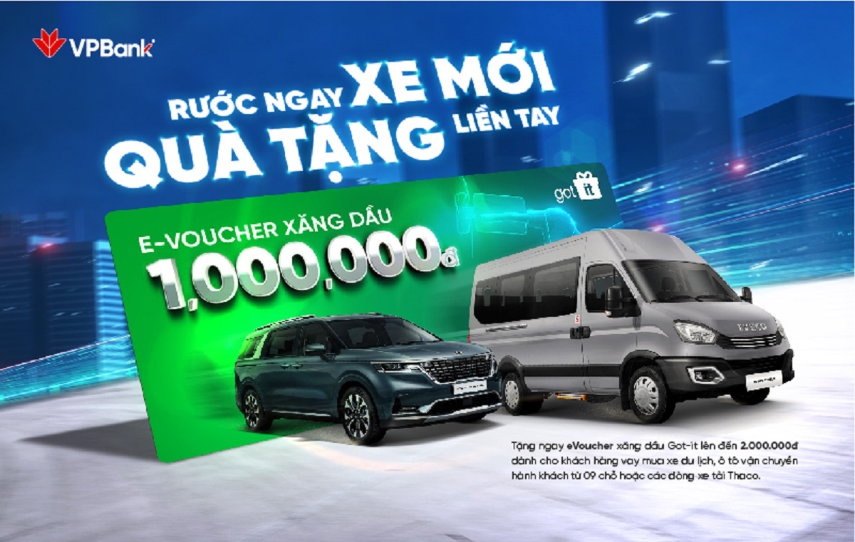 Rước ngay xe mới, tặng quà liền tay khi vay mua ô tô tại VPBank.