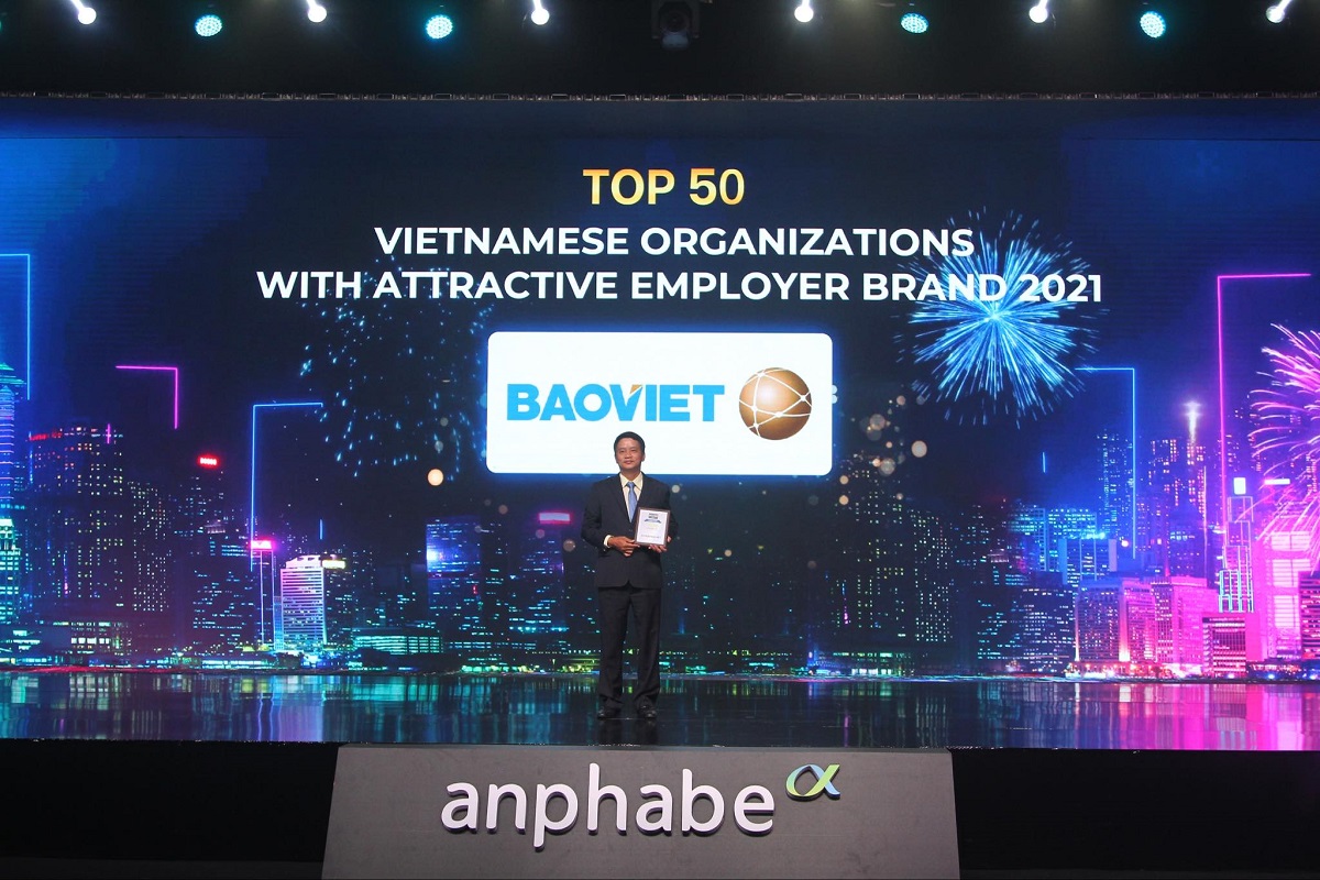 Bảo Việt - Top 50 Thương hiệu nhà tuyển dụng hấp dẫn năm 2021.