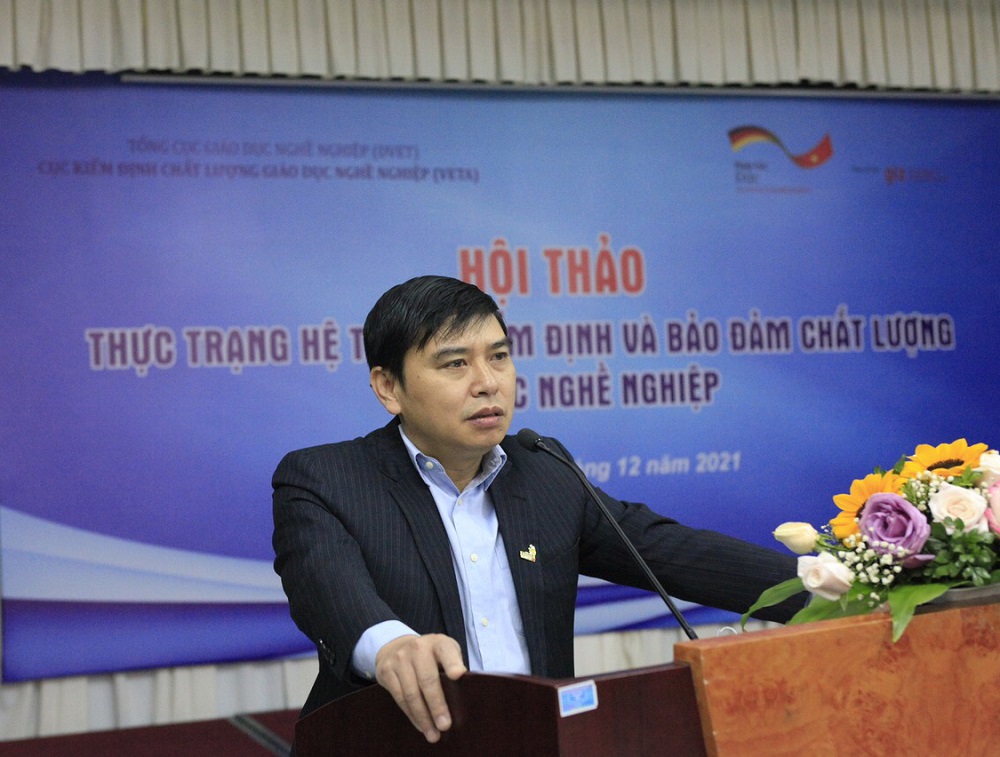 TS Phạm Vũ Quốc Bình cho biết ngoài sự vào cuộc của Tổng cục Giáo dục nghề nghiệp thì các trường các trung tâm kiểm định vien cũng cần tích cực hơn trong công tác kiểm định và bảo đảm chất lượng giáo dục nghề nghiệp.