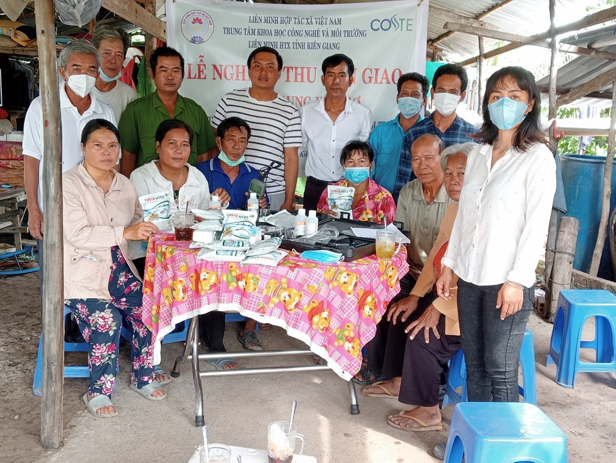 Liên minh HTX tỉnh Kiên Giang tổ chức lễ nghiệm thu và bàn giao các vật tư, thiết bị hỗ trợ HTX Thủy sản nông dân Núi Mây.