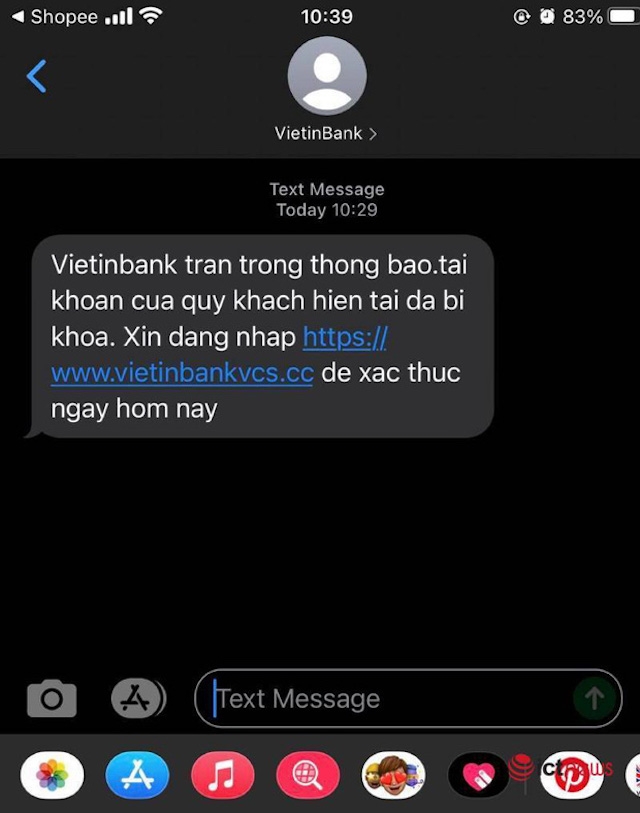 Những tin nhắn lừa đảo đang vây quanh người dùng dịp sát Tết 2022.