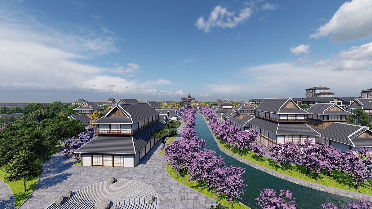 Phối cảnh Quần thể nghỉ dưỡng.