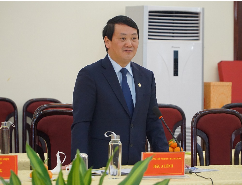 Bộ trưởng - Chủ nhiệm Ủy ban Dân tộc Hầu A Lềnh cho biết phát triển kinh tế tập thể khu vực miền núi có vai trò vô cùng quan trọng trong việc nâng cao đời sống đồng bào dân tộc thiểu số.