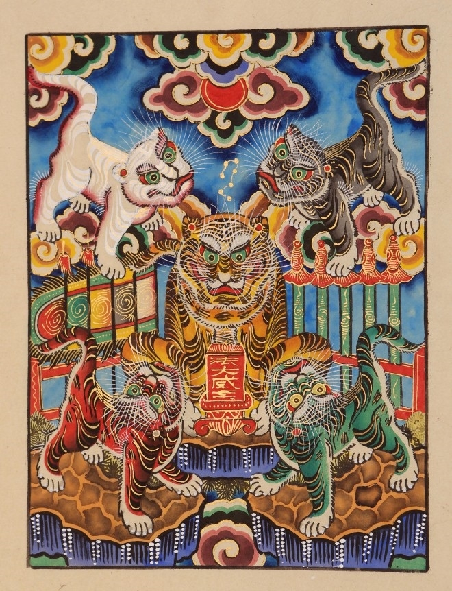 Tranh Ngũ Hổ Hàng Trống nổi tiếng từ bao đời.