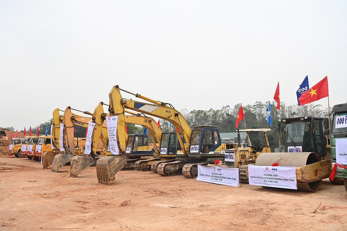 Lễ động thổ Quần thể du lịch nghỉ dưỡng sinh thái 5 sao FLC Phú Thọ.