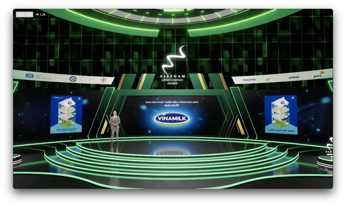 Vinamilk được trao Giải nhất Báo cáo Phát triển bền vững – Chương trình bình chọn Doanh nghiệp niêm yết 2021 (VIOD).