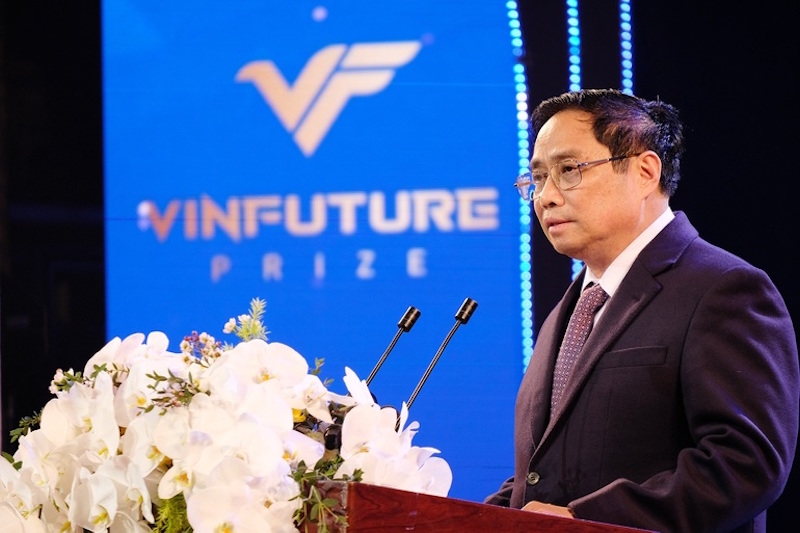 Thủ tướng Chính phủ Phạm Minh Chính dự lễ trao giải thưởng khoa học, công nghệ thường niên toàn cầu VinFuture lần thứ nhất.