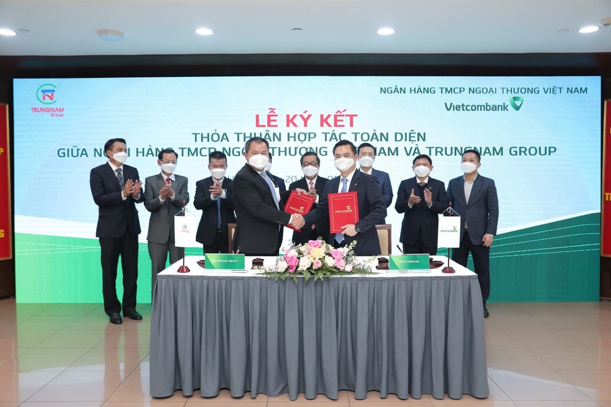 Vietcombank và Trung Nam Group ký kết Thỏa thuận hợp tác toàn diện.