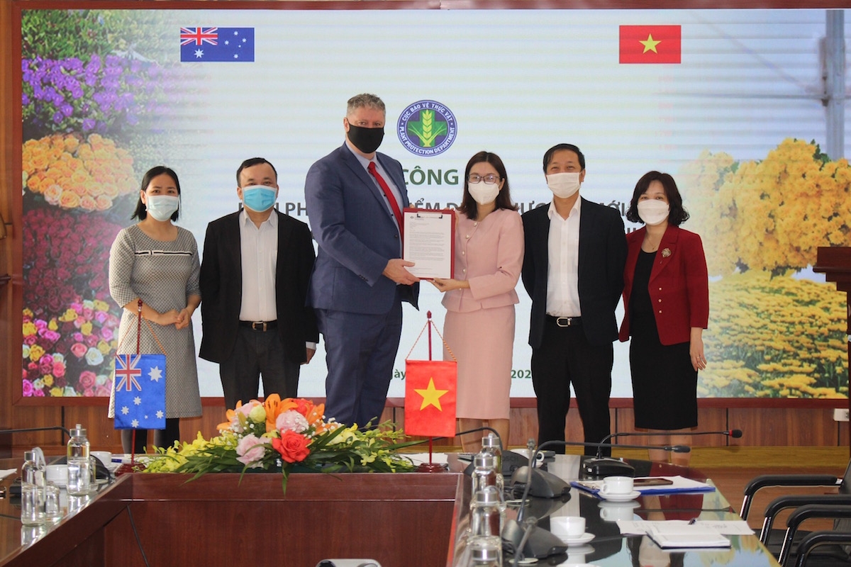 Cục Bảo vệ thực vật phối hợp với Đại sứ quán Úc tại Việt Nam tổ chức “Lễ công bố biện pháp xử lý kiểm dịch thực vật mới đối với hoa cắt cành xuất khẩu sang Úc”.