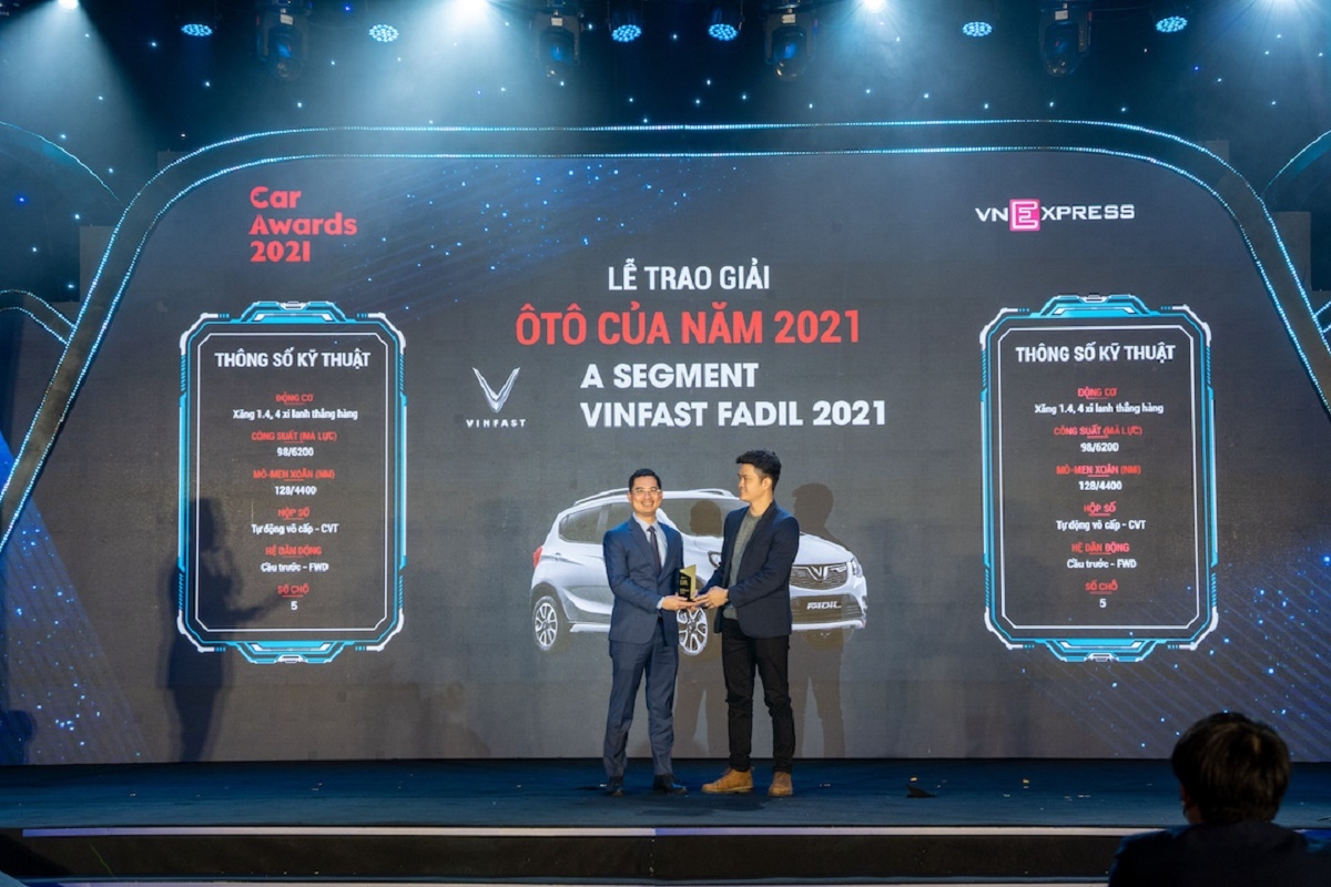VinFast Fadil là “Ô tô của năm phân khúc xe nhỏ cỡ A” theo kết quả bình chọn Car Awards.