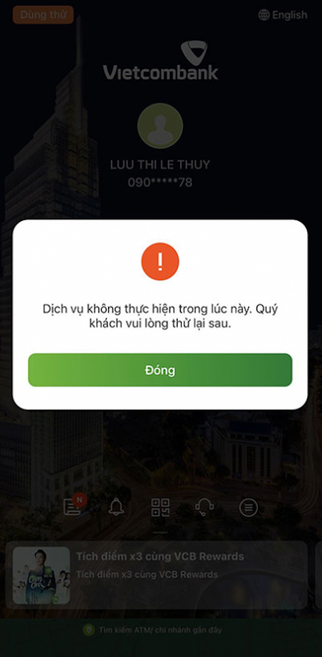 Các app ngân hàng liên tục báo lỗi trong những ngày sát Tết Nhâm Dần 2022.