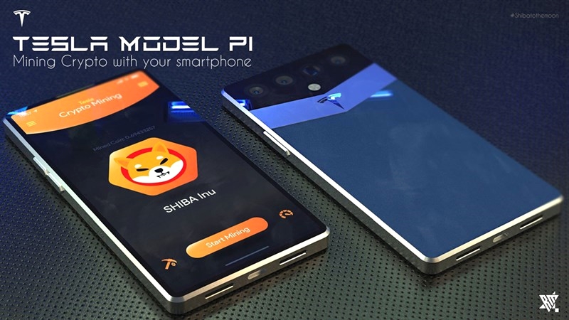 Hình ảnh concept mới của Tesla Model Pi, với tính năng đặc biệt là có thể đào coin (Nguồn: Concept Phones)