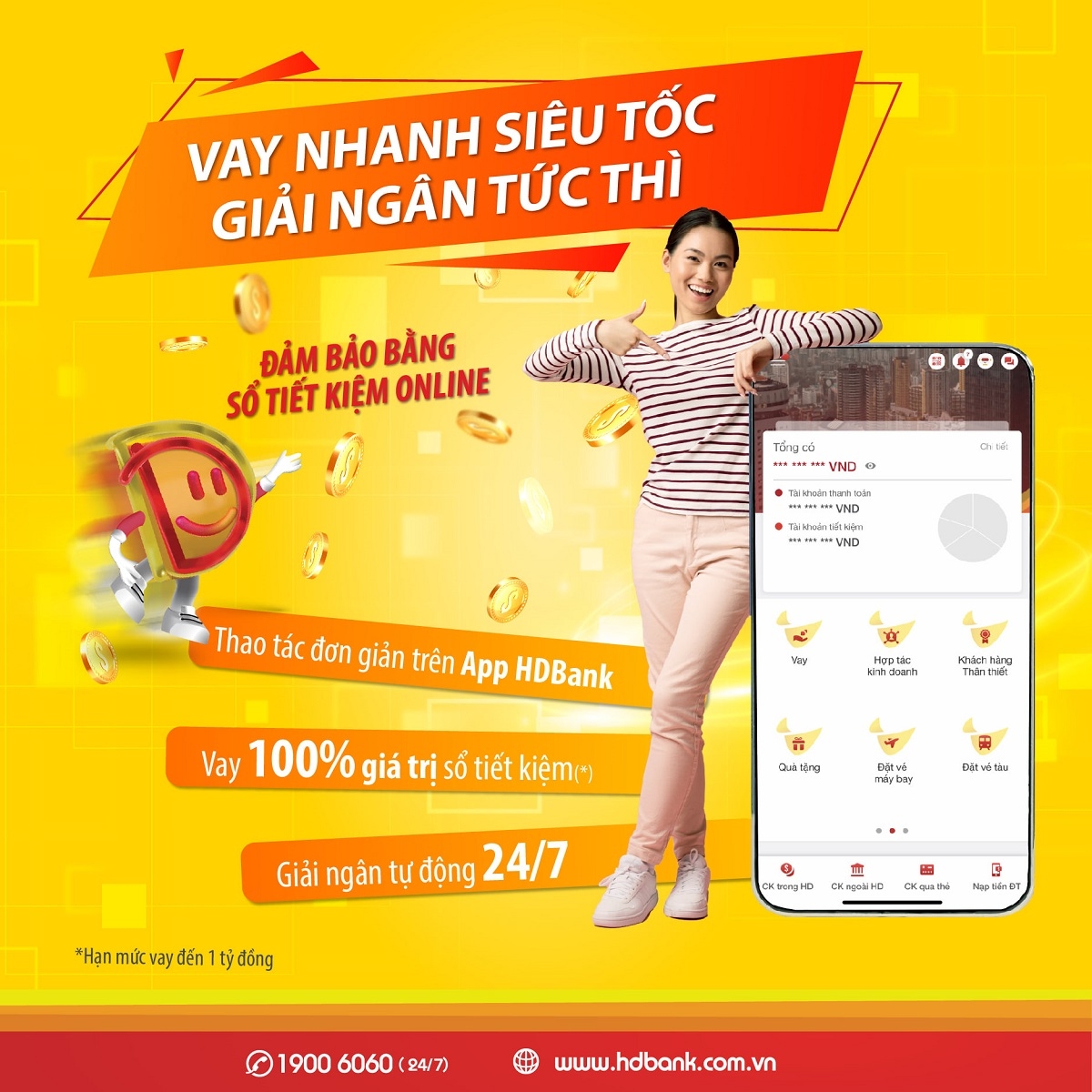 HDBank ra mắt sản phẩm “Vay đảm bảo bằng sổ tiết kiệm trực tuyến” giải ngân tức thì trên App