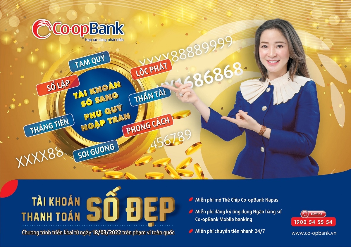 Chương trình Tài khoản thanh toán Số đẹp của Co-opBank được triển khai từ 18/3/2022.