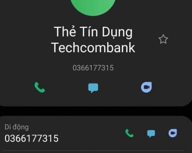 Số điện thoại giả danh nhân viên thẻ tín dụng Ngân hàng lừa đảo chị T.
