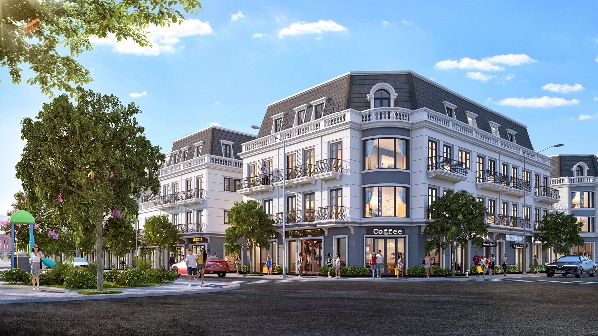 Vincom Shophouse Điện Biên có kiến trúc hiện đại, ấn tượng, giúp nâng tầm đẳng cấp chủ sở hữu.