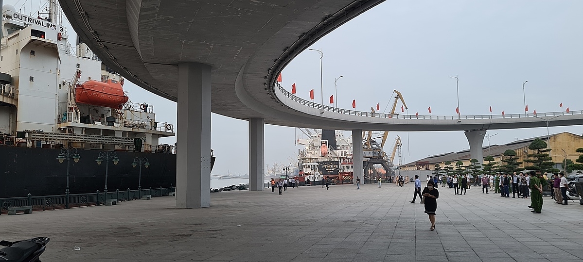 Nơi xảy ra sự cố an toàn hàng hải chỉ cách cảng 4 (cảng Hoàng Diệu) chỉ khoảng 300m.