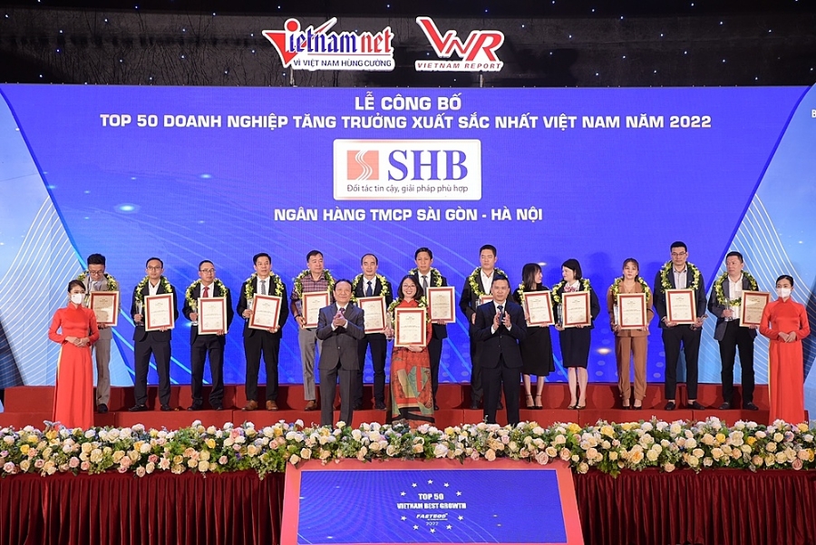 SHB đã xuất sắc được vinh danh là “Top 50 Doanh nghiệp tăng trưởng xuất sắc nhất Việt Nam 2022”.