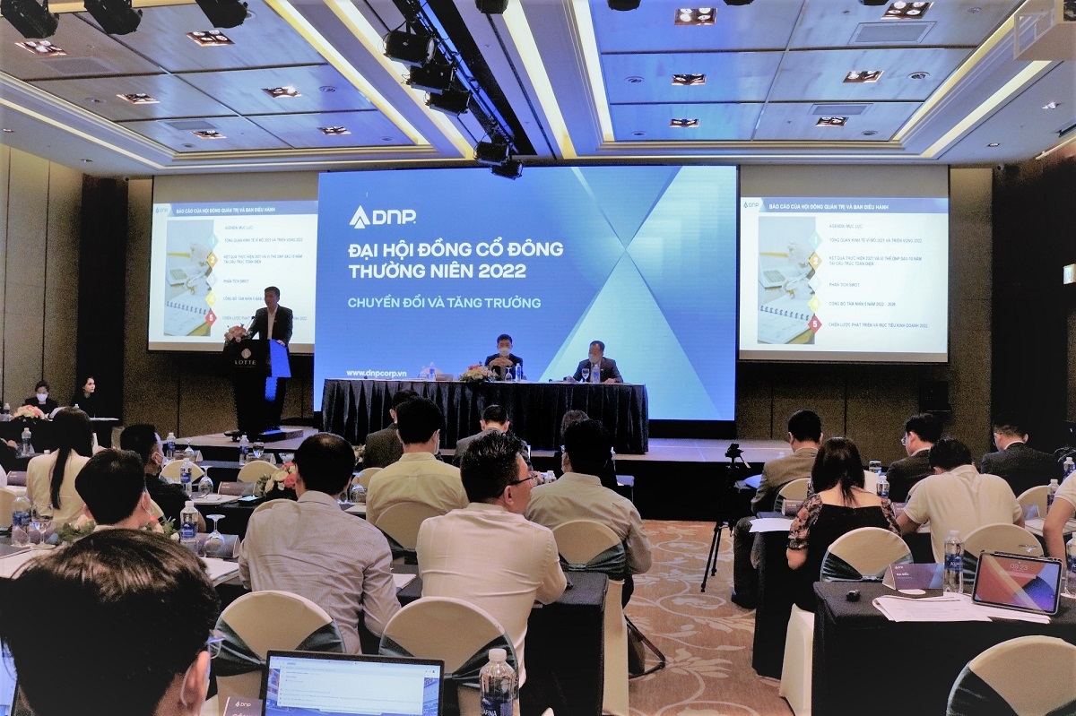 Toàn cảnh đại hội cổ đông DNP năm 2022.