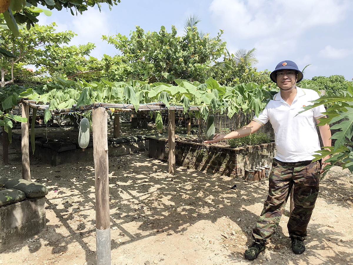 Thăm một vườn rau quý giá giữa sóng gió Trường Sa.