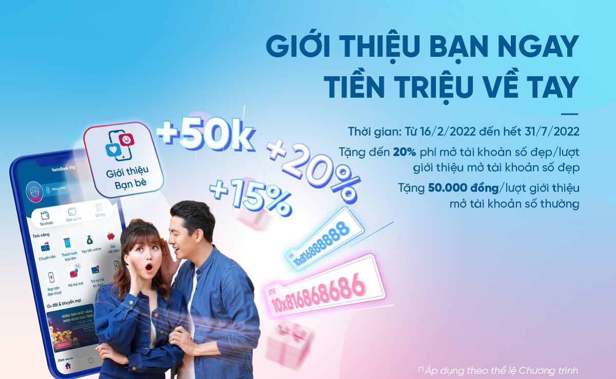 Nhận tiền thưởng không giới hạn từ “Giới thiệu bạn ngay - Tiền triệu về tay” của VietinBank.