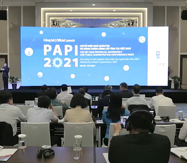 Hội nghị công bố chỉ số PAPI năm 2021.