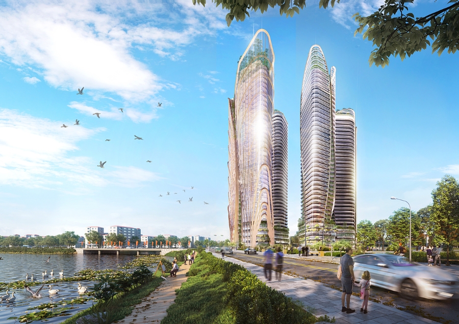 Tạo điểm nhấn không gian kiến trúc mới.