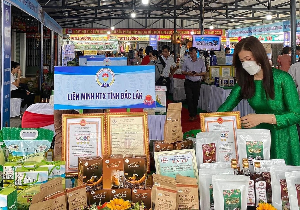 Ngày hội xúc tiến thương mại và hội thi tiêu biểu khu vực miền Trung - Tây Nguyên năm 2022 với sự tham gia của các HTX tiêu biểu tại 18 tỉnh, thành phố.