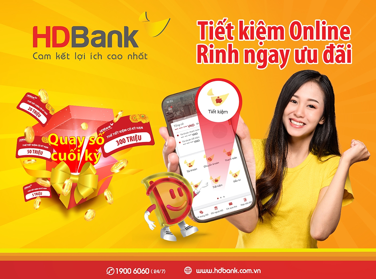 HDBank đã tổ chức Lễ quay số chương trình tiết kiệm dự thưởng “Tiết kiệm Online - Rinh ngay ưu đãi”.