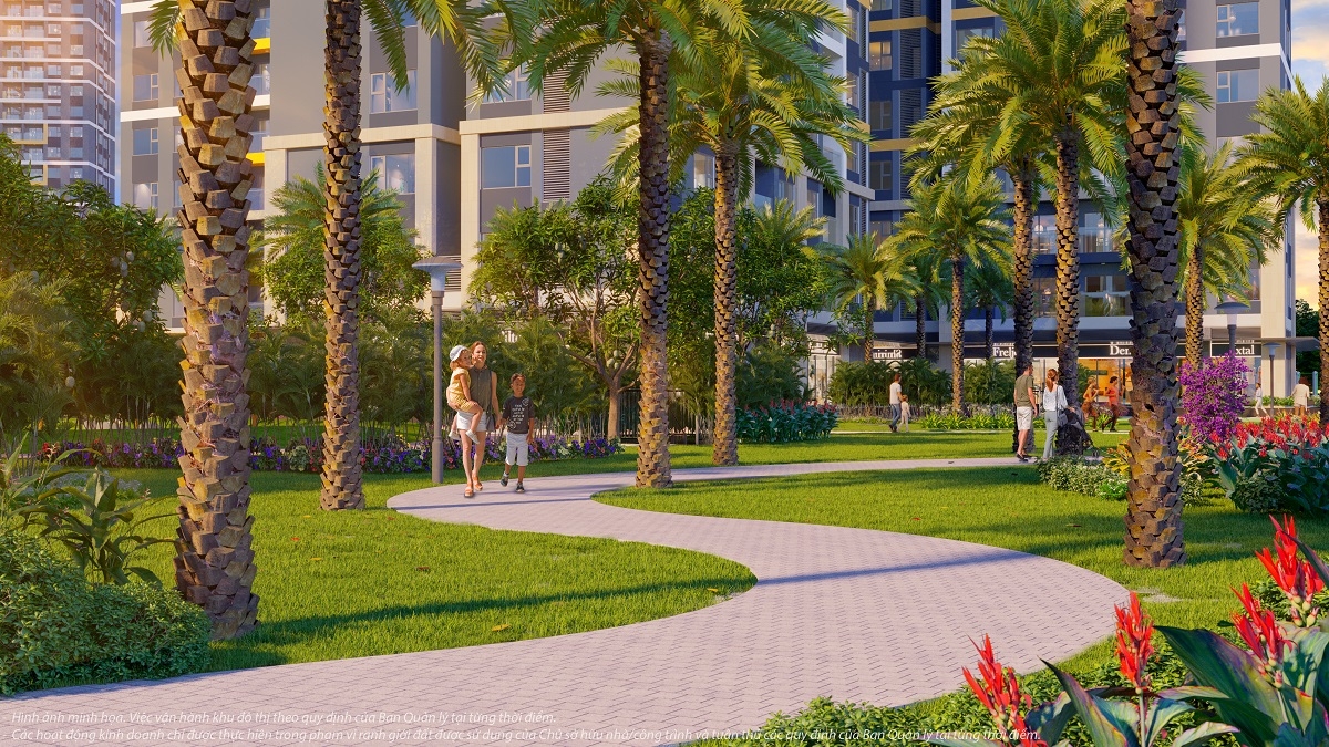 Dạo bộ trong kông gian xanh tại The Beverly Solari.