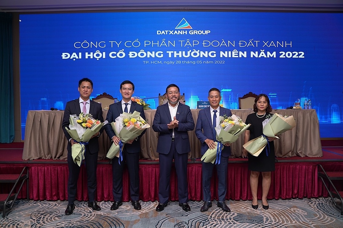 Thành viên HĐQT của Tập đoàn Đất Xanh nhiệm kỳ 2022 - 2027 được ĐHĐCĐ bầu chọn.