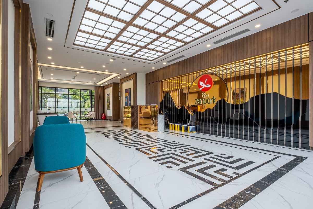 Sảnh căn hộ sang trọng, đẳng cấp của toà căn hộ R101 ( The Zenpark).