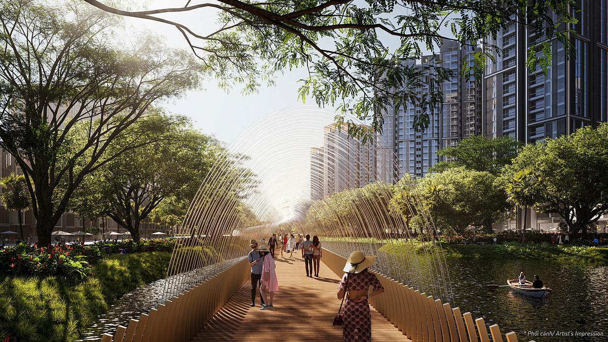 Đài phun nước cầu vồng.