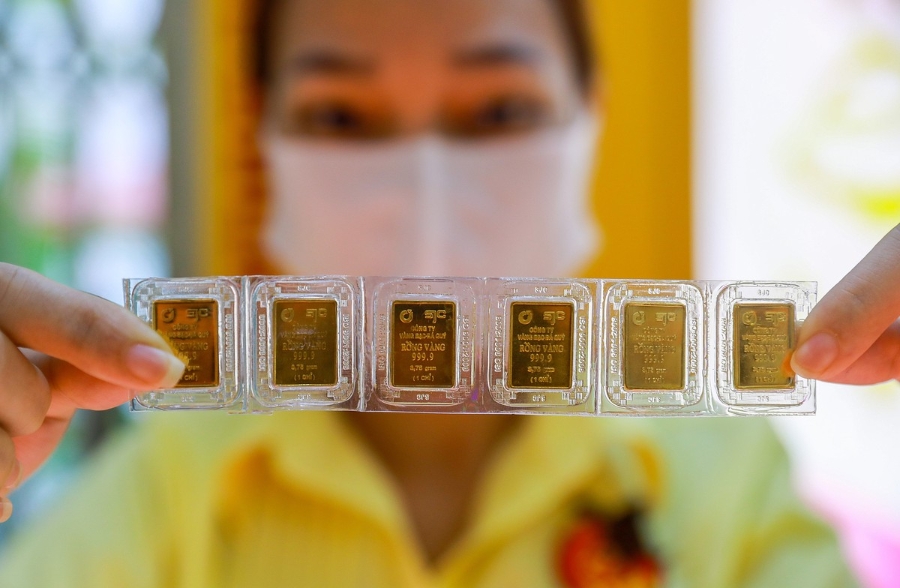 Vàng miếng SJC đang giao dịch quanh 69 triệu đồng/lượng. (Ảnh: Int)