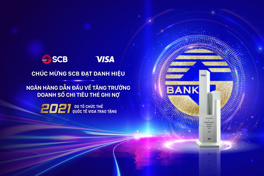 SCB dẫn đầu về tăng trưởng doanh số chi tiêu thẻ ghi nợ của Visa năm 2021.