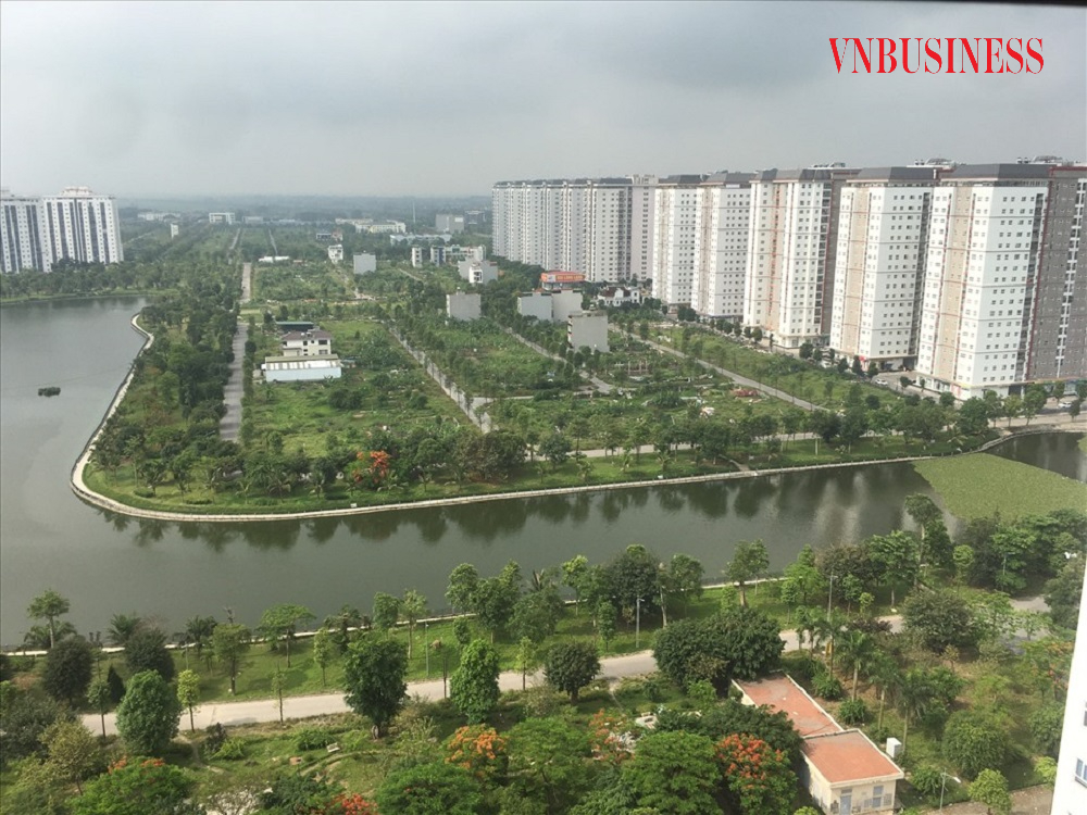 Khu đô thị Thanh Hà Cienco 5 nhìn từ trên cao.