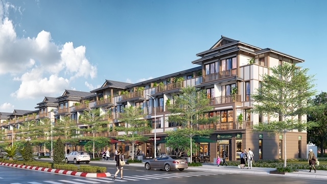 Phân khu phố Đông Imperia Grand Plaza Đức Hoà sở hữu kiến trúc Á Đông đương đại hài hoà, là điểm nhấn độc đáo trên tuyến phố thương mại sầm uất.