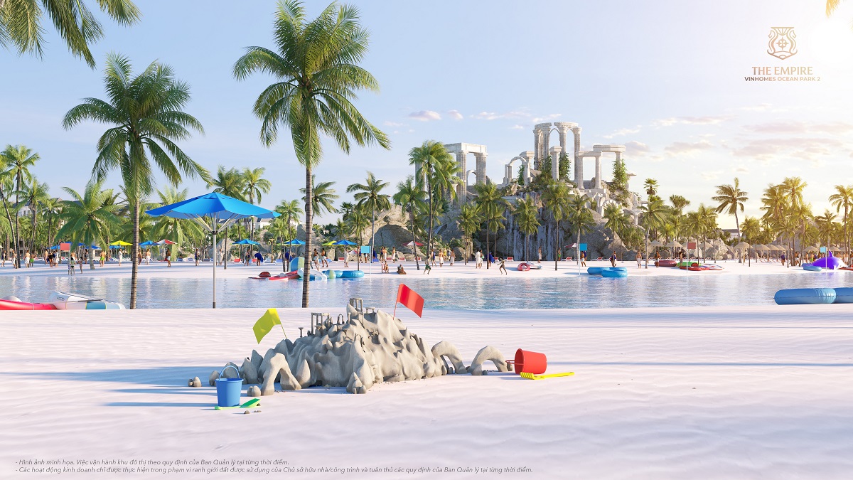 Cư dân Cọ Xanh được thừa hưởng hệ thống tiện ích đẳng cấp của đại đô thị Vinhomes Ocean Park 2 – The Empire, trong đó có Tổ hợp công viên Biển tạo sóng nhân tạo Royal Wave Park.