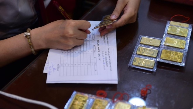 Chênh lệch mua – bán vàng miếng SJC thu hẹp đáng kể, còn khoảng 600.000 đồng/lượng (Ảnh: Int)